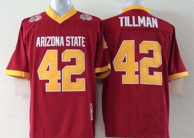 Arizona State Sun Devils Red #42 TILLMAN Jersey