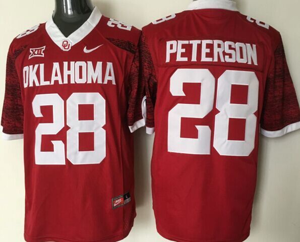 Oklahoma Sooners Red Limited #28 PETERSON Jersey