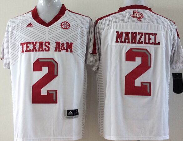 Texas A M White #2 MANZIEL Jersey