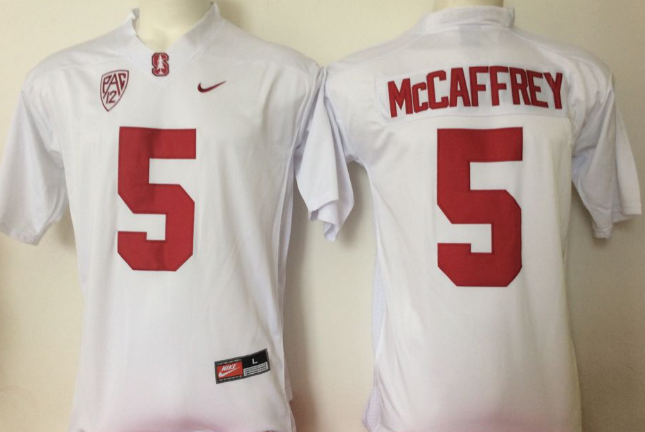 Stanford Cardinals White #5 McCAFFREY Jersey