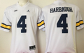 Michigan Wolverines White #4 HARBAuGH Jersey