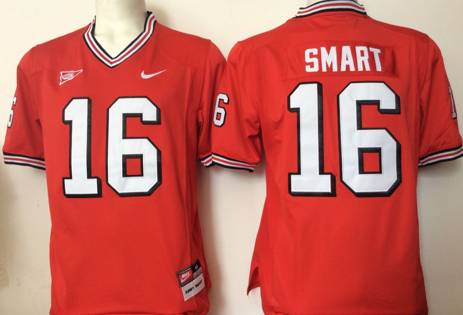 Georgia Bulldogs Red #16 SMART Jersey