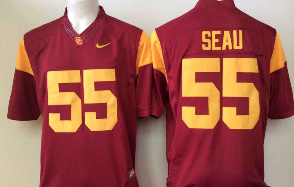 USC Trojans Red #55 SEAU Jersey