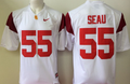 USC Trojans White #55 SEAU Jersey