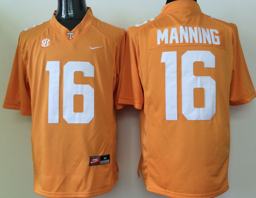 Tennessee Volunteers Orange #16 MANNING Jersey
