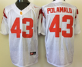 USC Trojans White #43 POLAMALU Jersey