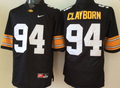 Iowa Hawkeyes Black #94 CLAYBORN Jersey