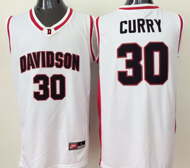 Davidson Wildcats White #30 CURRY Jersey