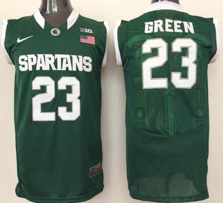 Michigan State Spartans #23 GREEN Jersey