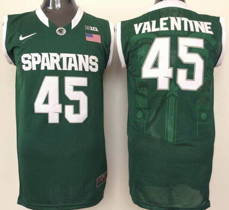 Michigan State Spartans #45 VALENTINE Jersey