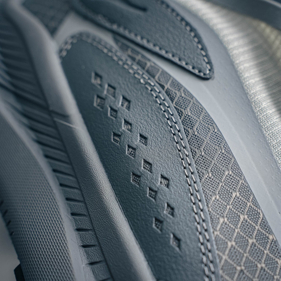 HOKA "Cool Grey" Zip-Up Trail Sneakers