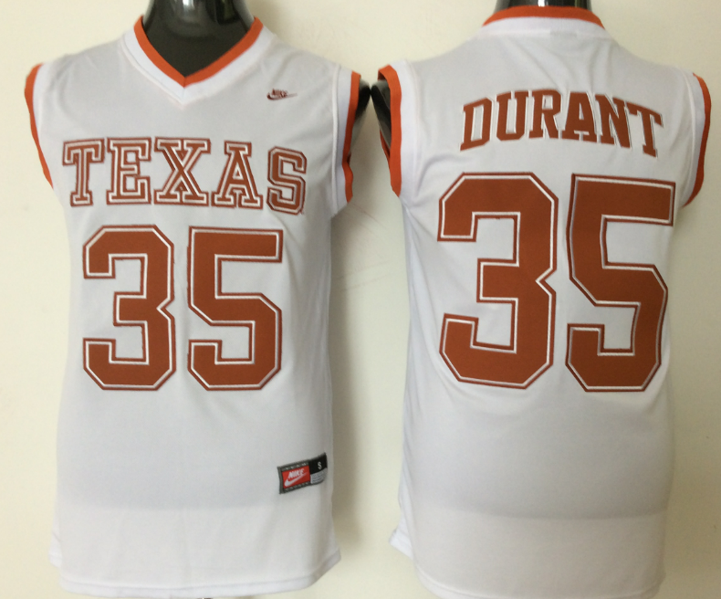 Texas Longhorns #35 DURANT WHITE Jersey