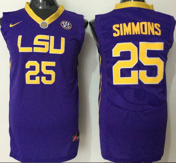 LSU Tigers #25. SIMMDNS Jersey