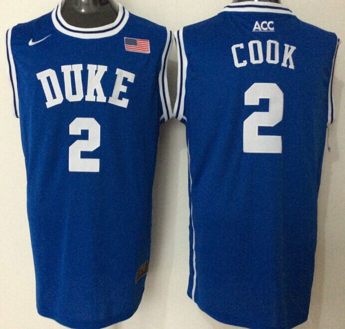 Duke Blue Devils #2 COOK Jersey