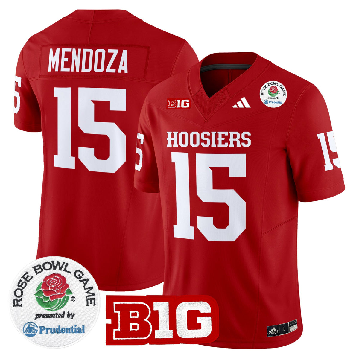 #15 Fernando Mendoza Indiana Hoosiers 2026 Rose Bowl Vapor Limited Stitched Jersey