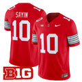 #10 Sayin Ohio State Buckeyes 2026 Tunnel Vision Red Home Stitched Jersey B1G Patch