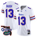 #13 Baugh Florida Gators White Away Stitched Football Jersey Florida & SEC Patch