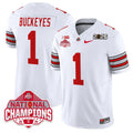 Men's Ohio State Buckeyes #1 Buckeyes White 2025 CFP Final With National