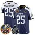 #25 Navy Midshipmen 250th Anniversary Jolly Rogers Stitched Jersey Dual Patches