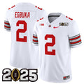 Men's Ohio State Buckeyes #2 Emeka Egbuka White 2025 CFP Final Patch