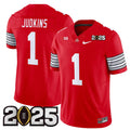Men's Ohio State Buckeyes #1 Quinshon Judkins Red 2025 CFP Final Patch