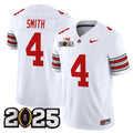 Men's Ohio State Buckeyes #4 Jeremiah Smith White 2025 CFP Final Patch