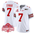 Men's Ohio State Buckeyes #7 C.J. Stroud White 2025 CFP Final With National
