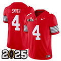 Men's Ohio State Buckeyes #4 Jeremiah Smith Red 2025 CFP Final Patch