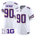 #90 Emtman Washington Huskies White Away Stitched Jersey B1G Patch