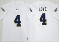 Norte Dame Fighting Irish   White #4 LOVE Jersey