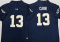 Norte Dame Fighting Irish     Blue #13 CARR Jersey