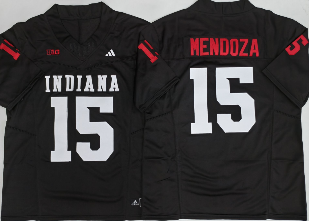 Indiana Hoosiers Black  #15 MENDOZA Jersey