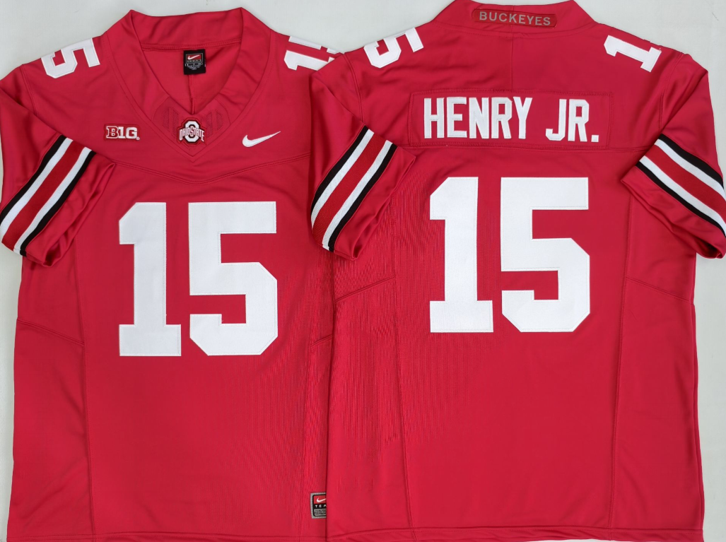 Ohio State Buckeyes Red #15 HENRY JR. Jersey