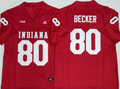 Indiana Hoosiers  Red   #80 BECKER Jersey