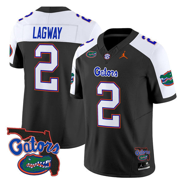 Men's Florida Gators #2 DJ Lagway Black Alternate 2024 F.U.S.E. Florida Patch