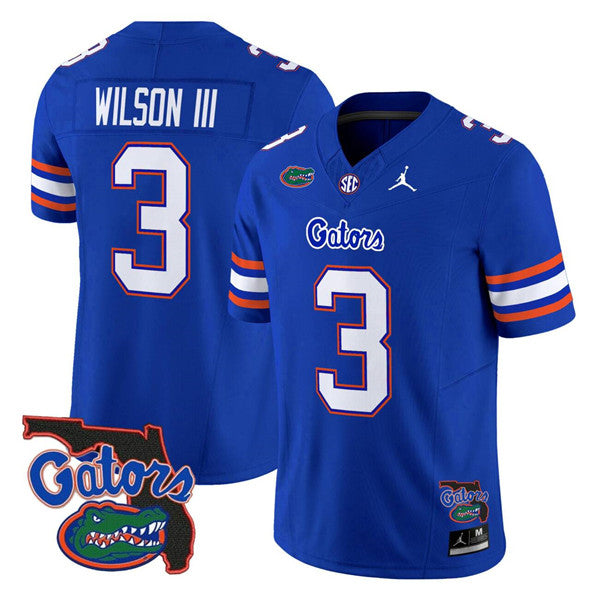 Men's Florida Gators #3 Eugene wilson lll Royal 2024 F.U.S.E. Florida Patch Vapor