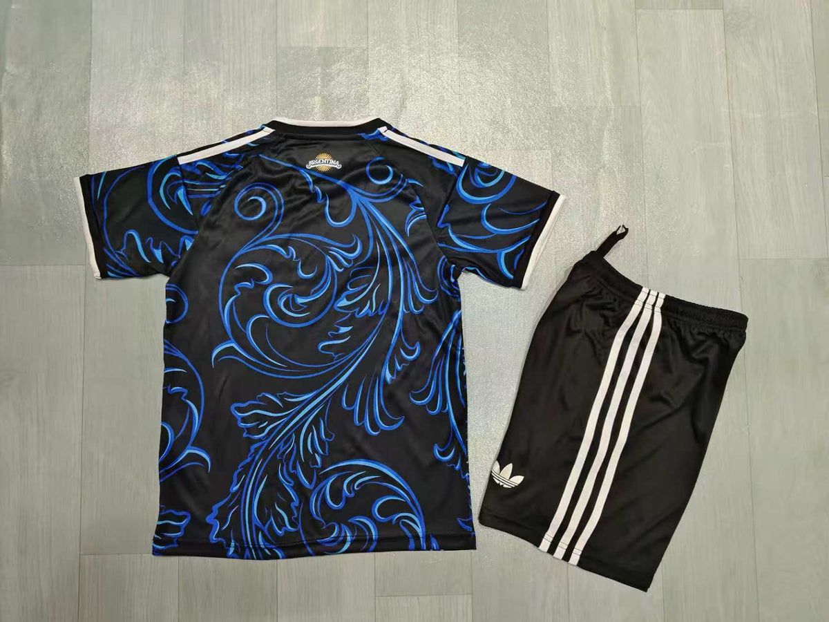 KIDS Argentina 2022 World Cup Commemorative Kit – Black/Blue