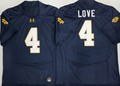 Norte Dame Fighting Irish Blue #4 LOVE Jersey