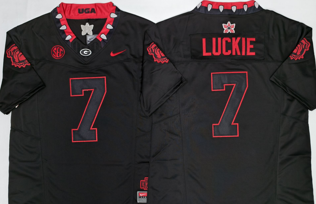 Georgia Bulldogs Black #7 LUCKIE Jersey