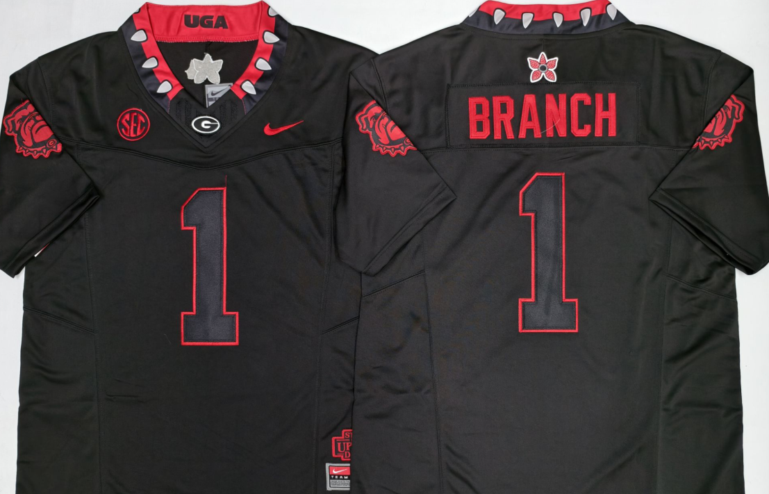Georgia Bulldogs Black #1 BRANCH Jersey