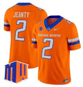 Men's Boise State Broncos #2 Ashton Jeanty Orange 2024 F.U.S.E. Vapor Limited