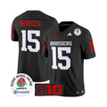 Men's Indiana Hoosiers #15 Fernando Mendoza 2025 F.U.S.E. Rose Bowl Black