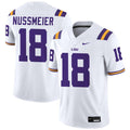 Men's LSU Tigers #18 Garrett Nussmeier White Limited Stitched Game