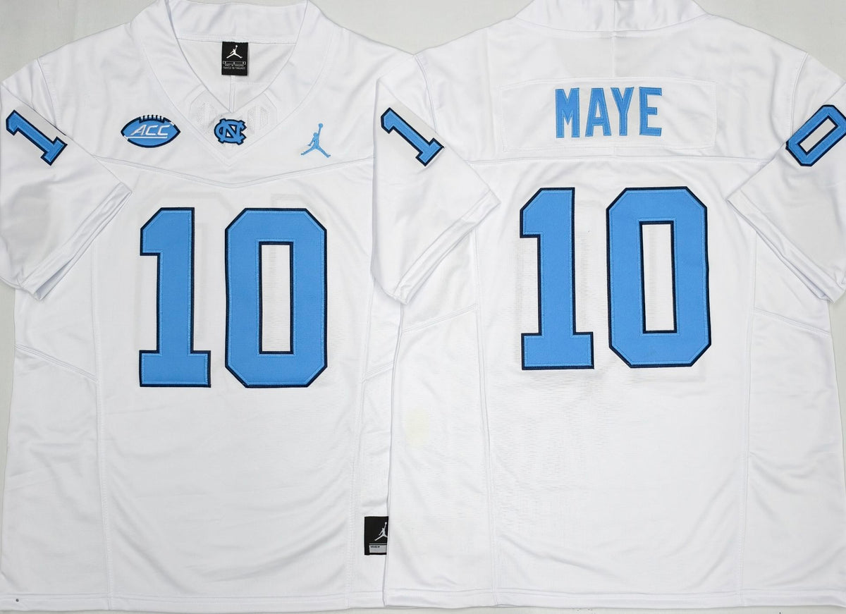 North Carolina Tar Heels White #10 MAYE Jersey