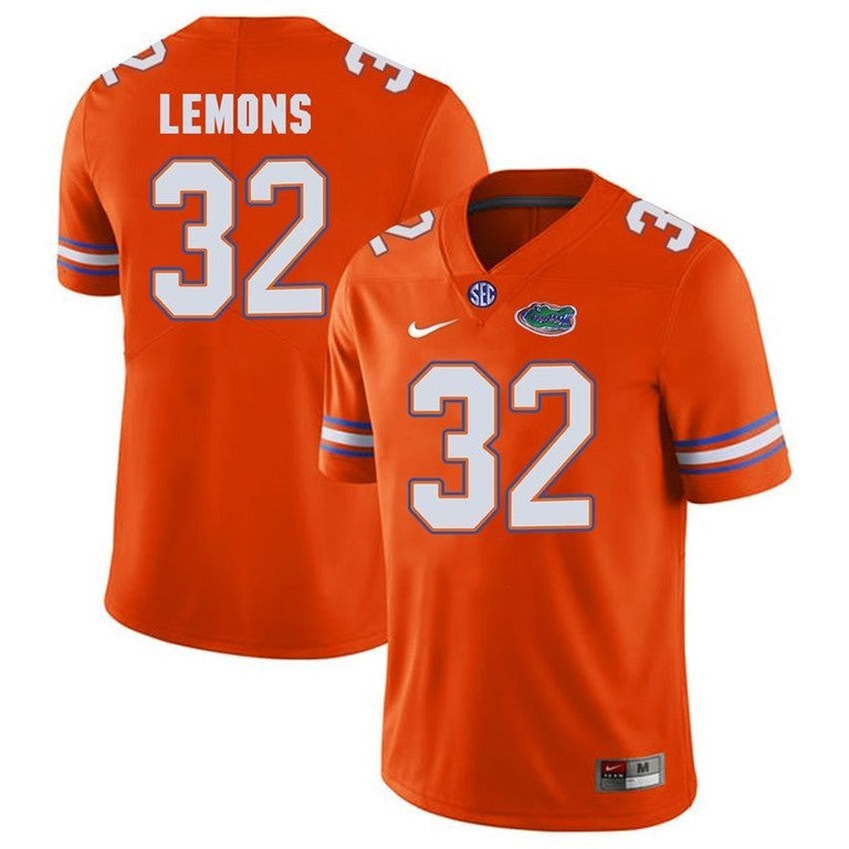 Men's Florida Gators #32 Adarius Lemons Football Orange Player Performance