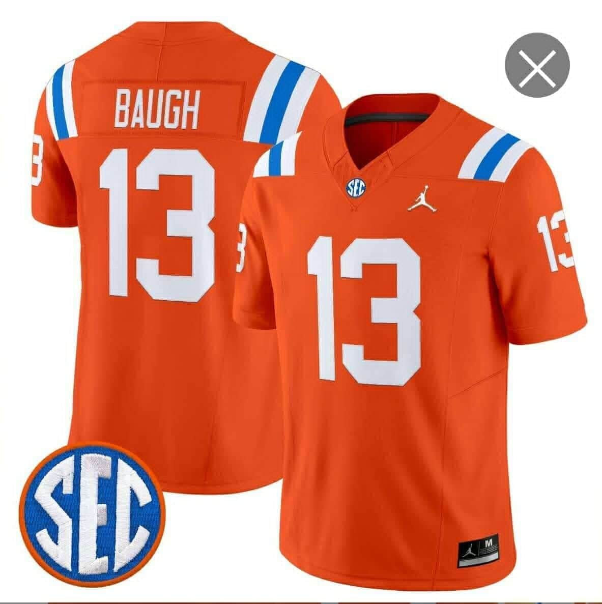 Men's Florida Gators #13 Jadan Baugh Orange '1960s Throwback' F.U.S.E. Vapor