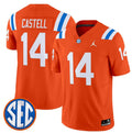 Men's Florida Gators #14 Jordan Castell Orange '1960s Throwback' F.U.S.E.