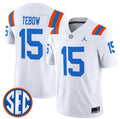 Men's Florida Gators #15 Tim Tebow White '1960s Throwback' F.U.S.E. Vapor