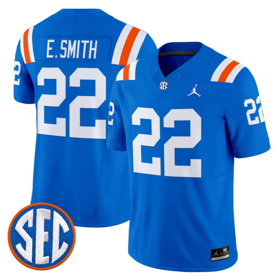 Men's Florida Gators #22 Emmitt Smith Royal '1960s Throwback' F.U.S.E. Vapor