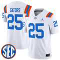 Men's Florida Gators #25 Gators White '1960s Throwback' F.U.S.E. Vapor